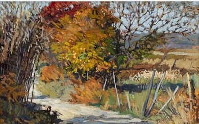 Robert Daughters "Country Road" 1976 Oil on Canvas
