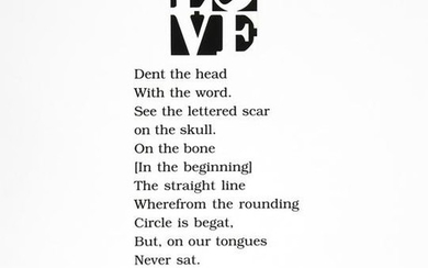 Robert Indiana, Love Poem - When the Word is Love