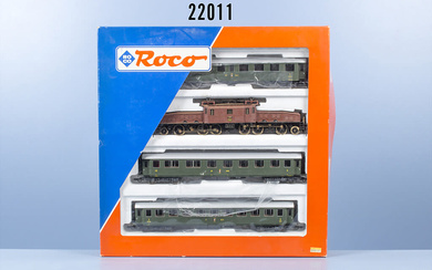 Roco H0 43982 D-Zug Set der SBB, dabei E-Lok Krokodil, BN 13224 und 3 Wagen, Z 1, in ...