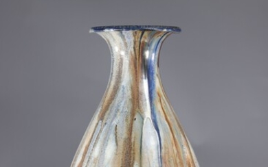 Roger Guérin (1896-1954) imposant vase très beau décor flamé