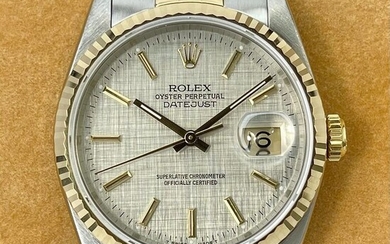 Rolex - Datejust 36 Silver Linen Dial - 16233 - Unisex - 1989