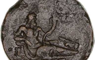 Roman Empire. Hadrian (AD 117-138). Æ Sestertius,"Travel series" issue. Rome mint. Struck circa AD 134-138.