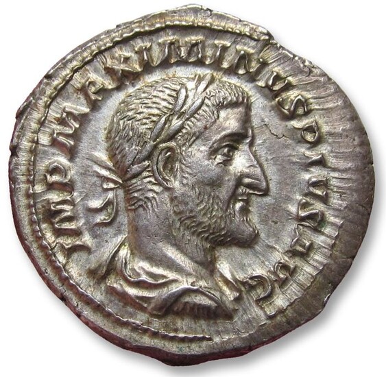 Roman Empire. Maximinus Thrax (AD 235-238). Silver Denarius,Rome 236 A.D. - P M TR P II COS P P, in near mint state