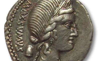 Roman Republic. C. Egnatius Cn F Cn N Maxsumus, 75 BC. Silver Denarius,Rome mint 75 B.C.