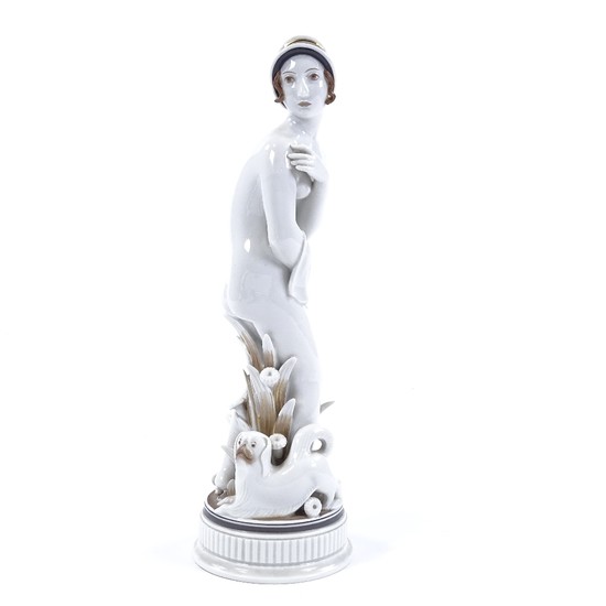 Royal Copenhagen porcelain figure of Suzanna, by Arno Malino...