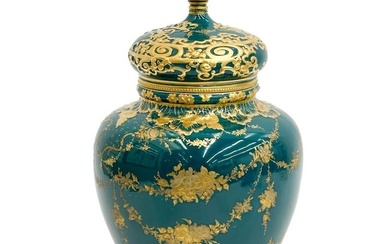 Royal Crown Derby for Tiffany & Co Hand Painted Porcelain Lidded Urn 1894
