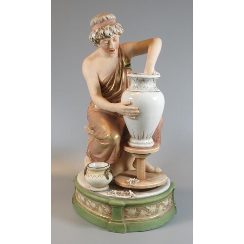 Royal Dux Czechoslovakian Art Nouveau porcelain figure of a ...