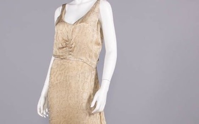 SNAKESKIN GOLD LAME' EVENING GOWN, 1932