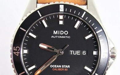 S/Steel MIDO OCEAN STAR Calber 80 Automatic Day Date