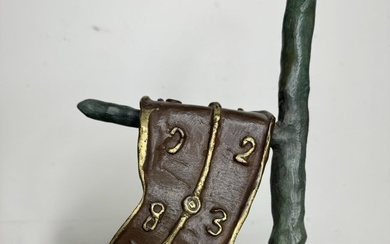 Salvador Dali Bronze Clock Sculpture