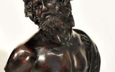 Sculpture, "the old man" - 79 cm - Bronze - Second half 20th century