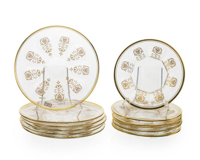 Set of 12 Baccarat "Empire" plates