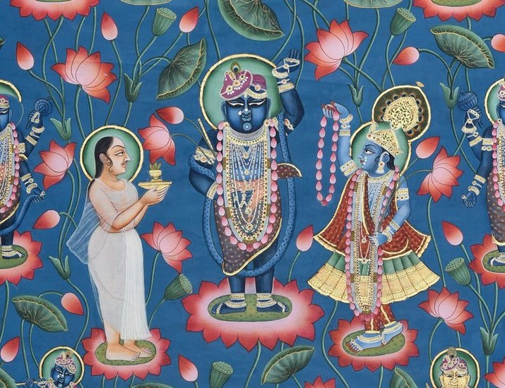 Shrinathji in Lotus Pond III by Nitin and...