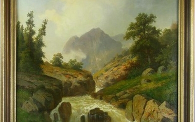 Signed H Herzog, Landscape, Oil on Canvas