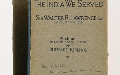 Signed & Inscribed Sir Walter R. Lawrence The India We Served