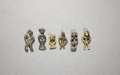 Six amulettes miniatures Sénoufo Côte d'Ivoire... - Lot 11 - Binoche et Giquello