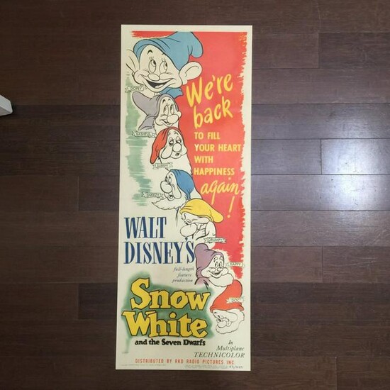 Snow White and The Seven Dwarfs (R.1943) US Insert