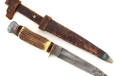 Solingen German hunting knife converted into a fighting knife.