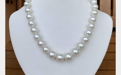 South Sea Pearl Necklace w/ Diamond Clasp