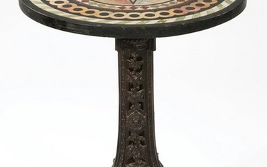 Specimen Marble and Cast Iron Table