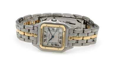 Stainless Steel 18K YG Cartier Panthere Quartz Watch