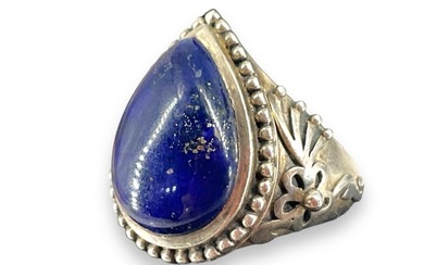 Sterling Silver and Lapis Lazuli Stone Ring