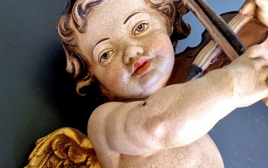 Südtirol XXL Engel Putte ca. 56 cm - Figurine - Wood