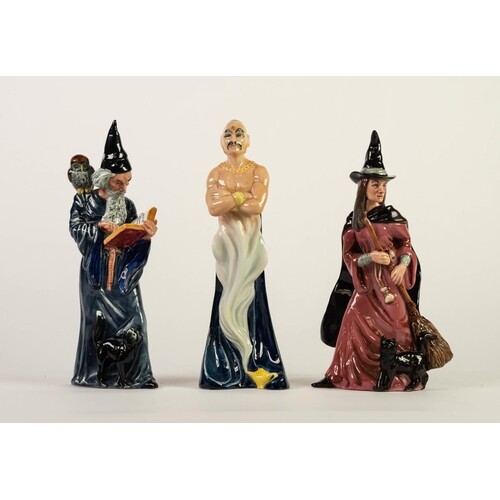 THREE ROYAL DOULTON CHINA FIGURES, comprising: The Genie’, H...