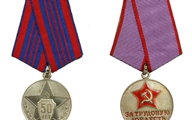 TWO SOVIET RUSSIAN MEDALS