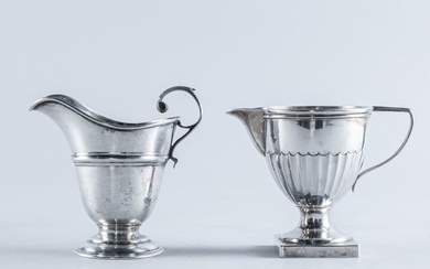 TWO STERLING SILVER CREAMERS