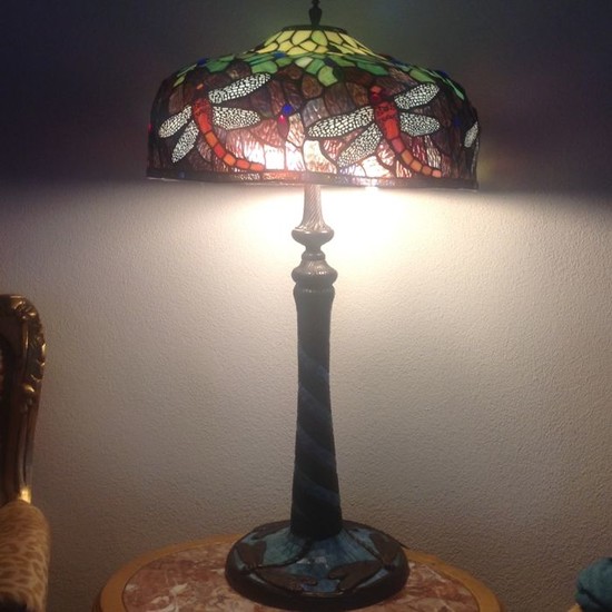 Table lamp, Dragonfly - Stained glass