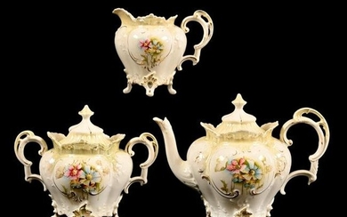 Tea Set, Three Piece, Unmarked Prussia