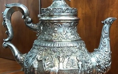 Teapot - .900 silver - Spain - First half 20th century