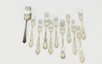 Ten American Sterling Silver Dinner Forks