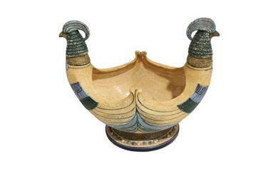 Teplitz Amphora Pheasant Centerpiece