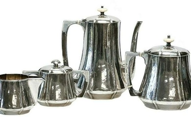 The Kalo Shops Arts & Crafts 4pc Silver Tea Coffee Set