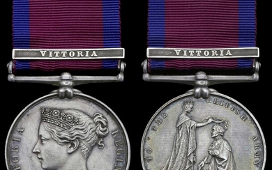 The Military General Service Medal awarded to Private Abraham Neville of the 20th (East Devon)...