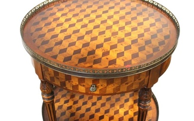 Theodore Alexander French Parquet Two Tier Table
