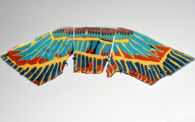 Three Egyptian mosaic glass wing inlay fragments