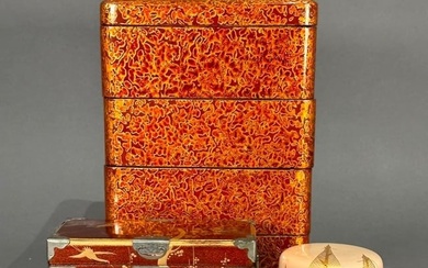 Three Pieces of Japanese Lacquer Work