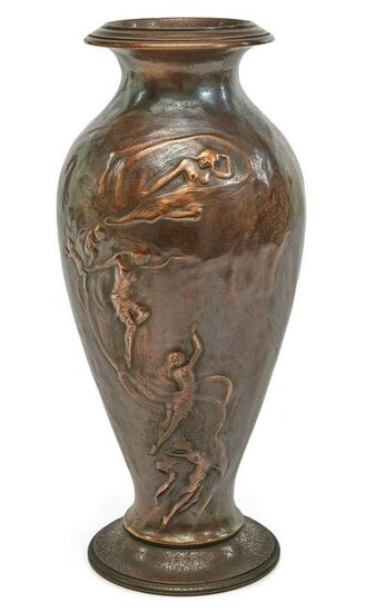 Tiffany Studios bronze vase