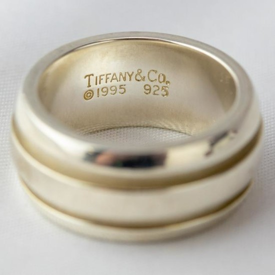 Tiffany & Co. Sterling Silver 9mm Band Ring S5 3/4