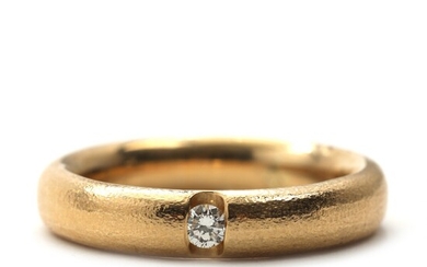 NOT SOLD. Toftegaard: Diamond ring set with a brilliant-cut diamond weighing 0.09 ct., mounted in...