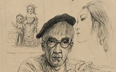 Tsuguharu Foujita, Autoportrait, from 'La Rivière Enchantée'