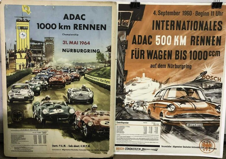 Two 1960’s original Nurburgring posters