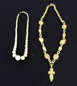 Two 19th Century ivory necklaces.