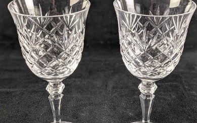 Two Galway Crystal Water Goblets
