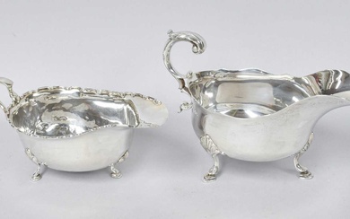 Two George V Silver Sauceboats, One by Adie Brothers, Birmingham,...