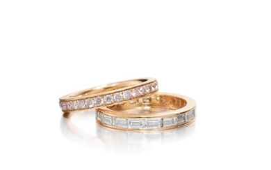 Two Gold, Diamond and Colored Diamond Rings, Graff