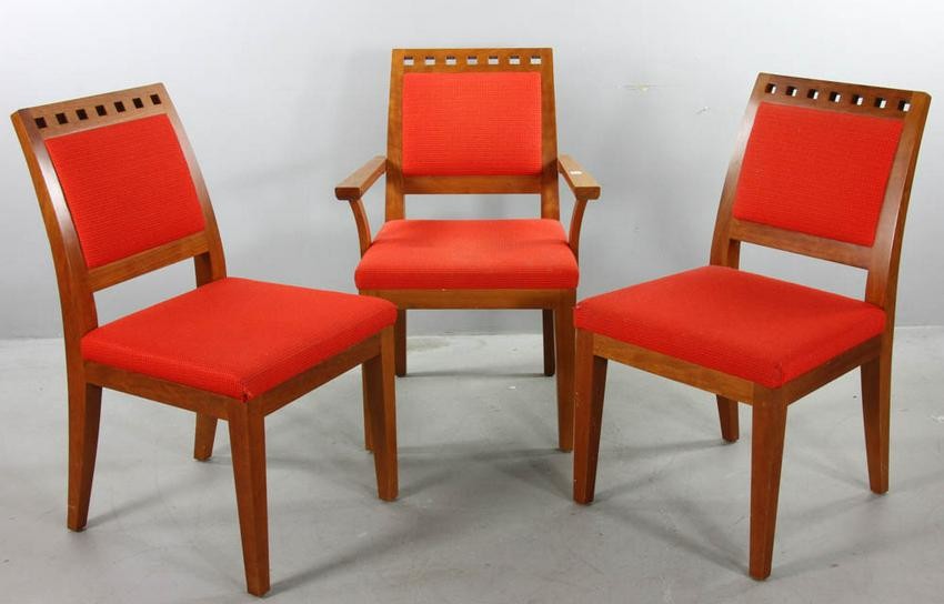 Two Side Chairs and One Armchair